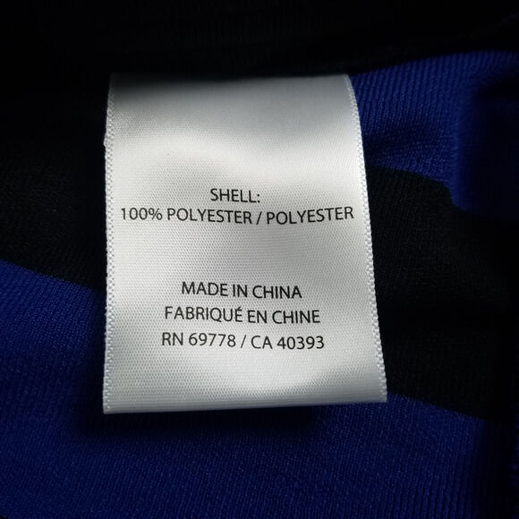 All City Jacket Mens XXL Blue Black New with‎ Tags Sports Striped Full Zip - Picture 12 of 15